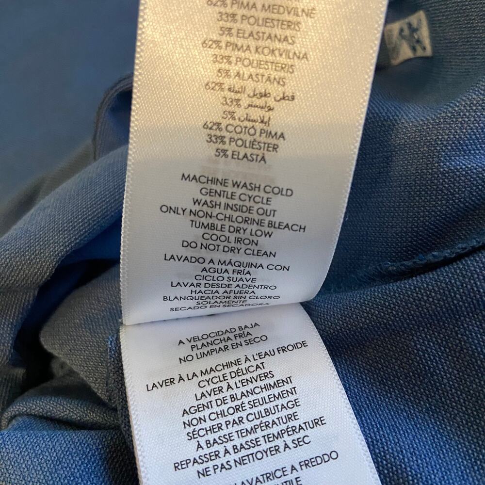 Michael Kors Polo Hoodie Shirt Men's Small Pima Cotton Stretch Ocean Blue NEW - Picture 10 of 13